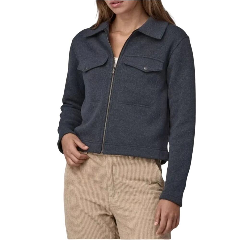 Patagonia Women's S Better Sweater Zippered Utility Chore Jacket Pitch Blue NWT